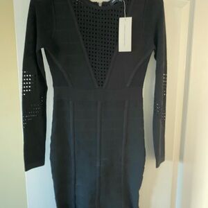 Elegant Black Long Sleeve Dress